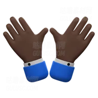 张开手掌手势 Open Palm Hands Gesture