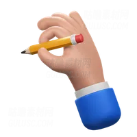 用铅笔手势 Hand Gesture with Pencil