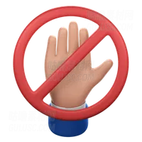 带有停止标志的手势 Hand Gesture with Stop Sign