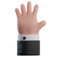 五指手势 Five Finger Hand Gesture