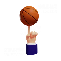 用一根手指旋转篮球 Spinning basketball on one finger