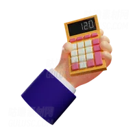 持有计算器的会计师 Accountant holding calculator