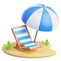 沙滩椅和雨伞 Beach Chair and Umbrella