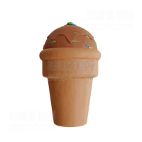 巧克力冰淇淋蛋卷 Chocolate Ice Cream Cone