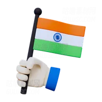 印度用手国旗 India Flag with Hand
