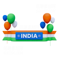 印度国旗横幅 India Flag banner