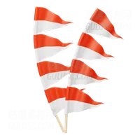 印尼国旗三角旗 Indonesian Flag Pennant