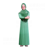 穆斯林女性交叉武器 Muslim Female crossing arms