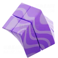 立方体堆栈渐变紫色抽象形状 Cube Stack Gradient Purple Abstract Shape