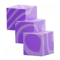 立方体堆栈渐变紫色抽象形状 Cube Stack Gradient Purple Abstract Shape