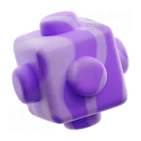 立方体渐变紫色抽象形状 Cube Gradient Purple Abstract Shape
