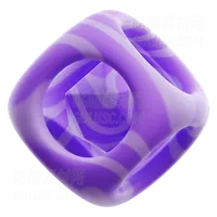 骰子渐变紫色抽象形状 Dice Gradient Purple Abstract Shape