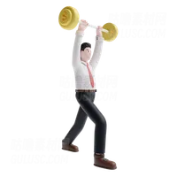 商务人士举重 Business person lifting weight