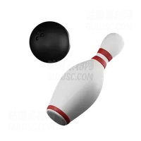 保龄球和保龄球 Bowling Ball And Bowling Pin