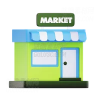 绿色市场商店图标 Green Market Store Icon