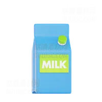 蓝色包装牛奶 Blue Packaged Milk