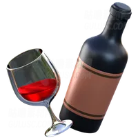 酒瓶和玻璃 Wine Bottle And Glass