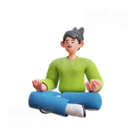 做冥想的女人 Woman Doing Meditation